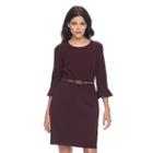 Women's Apt. 9&reg; Ruffle Sheath Dress, Size: 10, Purple