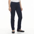 Women's Croft & Barrow&reg; Effortless Stretch Pull-on Pants, Size: 12, Blue