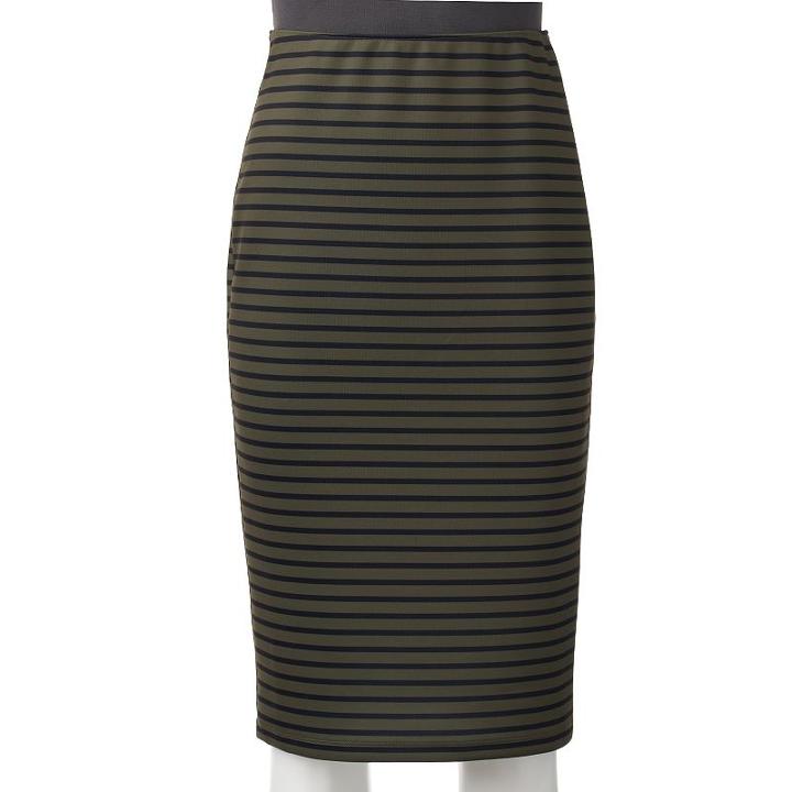 Women's Apt. 9&reg; Midi Pencil Skirt, Size: Xs, Dark Green