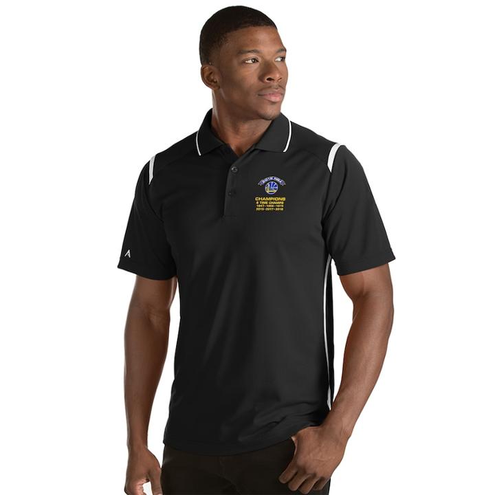 Men's Antigua Golden State Warriors 2018 Nba Finals Champions Merit Polo, Size: Xl, Black