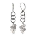 Simply Vera Vera Wang Two Tone Shaky Disc Cluster Nickel Free Drop Earrings, Women's, Silver