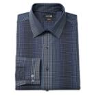 Men's Apt. 9 &reg; Slim-fit Plaid Stretch Dress Shirt, Size: 17.5 36/37, Blue