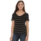 Juniors' So&reg; Voop Neck Tee, Teens, Size: Xl, Black