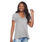 Women's Juicy Couture Glitter Textured Tee, Size: Xl, Grey