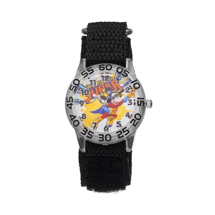 Disney's Mickey Mouse We're All Super Boys' Time Teacher Watch, Men's, Black