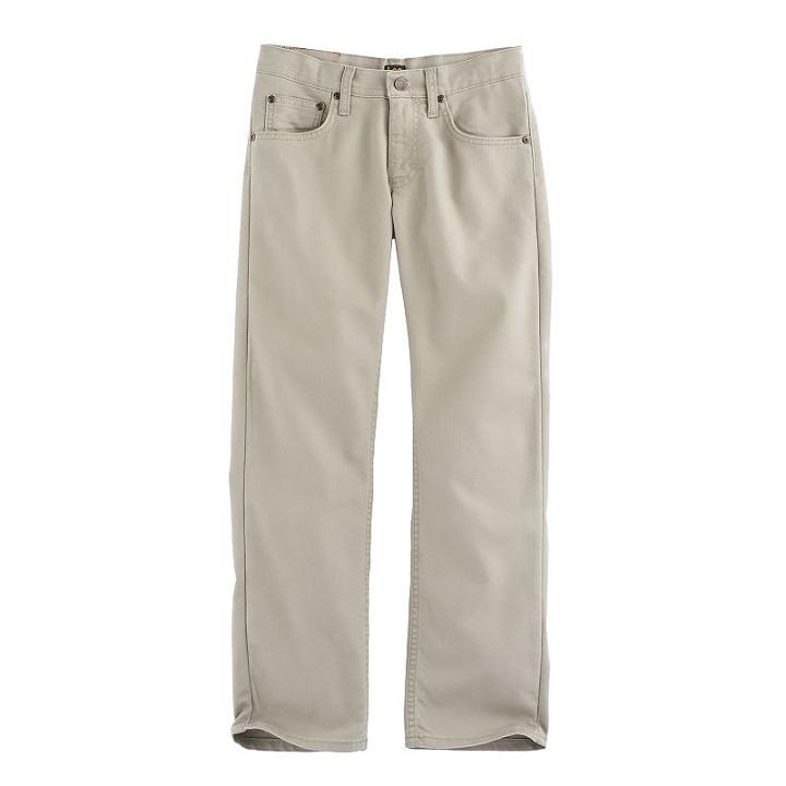 Boys 8-20 Lee Straight-fit Stretch Jeans, Size: Medium (16), Beig/green (beig/khaki)