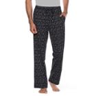 Big & Tall Residence Patterned Lounge Pants, Men's, Size: 3xb, Black