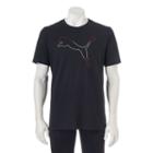 Men's Puma Faded Logo Tee, Size: Large, Black