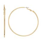 Gold Tone Tube Hoop Earring, Women's