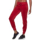 Women's Tek Gear&reg; Velour Jogger Pants, Size: Xl, Med Red