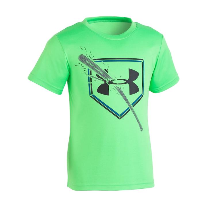 Boys 4-7 Under Armour Shield Bat Graphic Tee, Size: 4, Brt Green