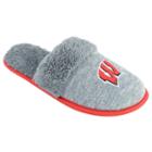 Women's Wisconsin Badgers Sherpa-lined Clog Slippers, Size: Small, Grey