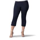 Plus Size Lee Elena Embellished Twill Pull-on Capris, Women's, Size: 22 - Regular, Black