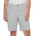 Plus Size Croft & Barrow&reg; Essential Twill Bermuda Shorts, Women's, Size: 16 W, Grey