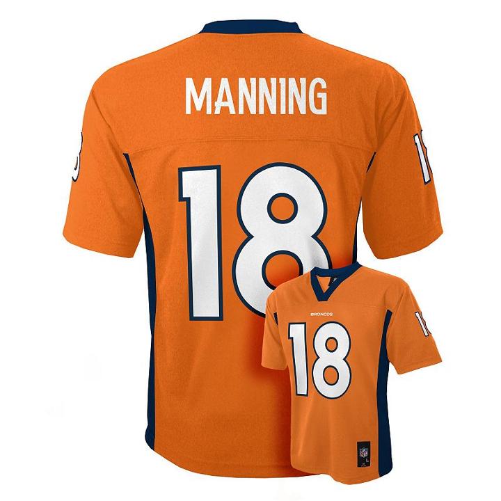 Boys 8-20 Denver Broncos Peyton Manning Nfl Replica Jersey, Boy's, Size: Xl(18/20), Orange