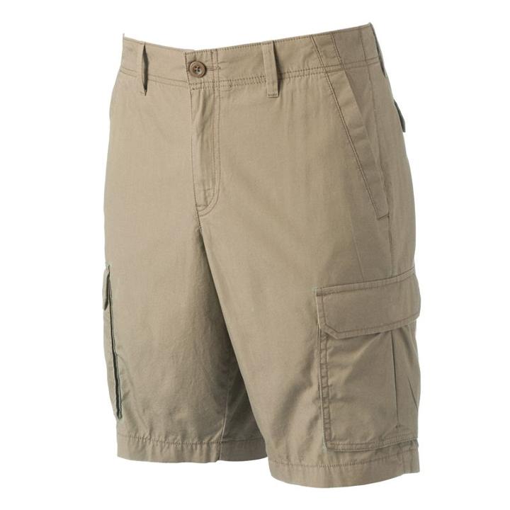 Big & Tall Apt. 9&reg; Modern-fit Solid Poplin Cargo Shorts, Men's, Size: 52, Med Beige