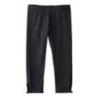 Girls 7-16 So&reg; Glitter Keyhole Capri Leggings, Size: 16, Black