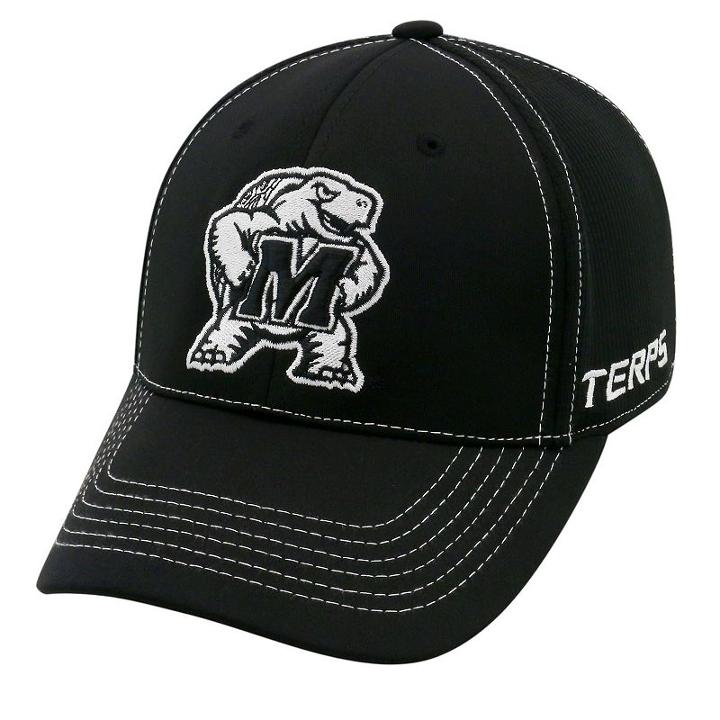 Adult Top Of The World Maryland Terrapins Dynamic Performance One-fit Cap, Men's, Black