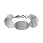 Steel City Stainless Steel Oval Disc Bracelet, Women's, Size: 8, Grey