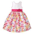 Girls 7-16 American Princess Floral Burnout Stripe Skirt Tea Length Dress, Girl's, Size: 10, White Oth