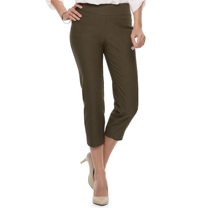 Women's Apt. 9&reg; Pull-on Capri Pants, Size: 6, Green
