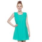 Juniors' Speechless Scallop-sleeve Shift Dress, Girl's, Size: Small, Green Oth