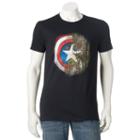 Men's Marvel Captain America Realtree Camo Shield Tee, Size: Medium, Black