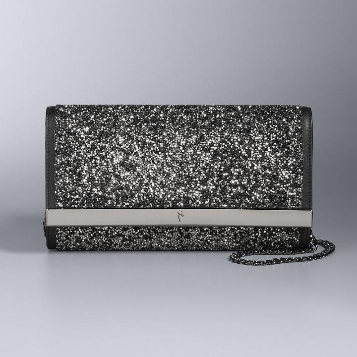 Simply Vera Vera Wang Shine Two Tone Rhinestone Clutch, Women's, Other Clrs
