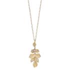 Lc Lauren Conrad Long Leaf Cluster Pendant Necklace, Women's, Grey