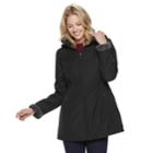 Women's Weathercast Hooded Anorak Storm Coat, Size: Small, Black