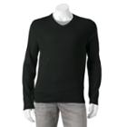 Big & Tall Apt. 9&reg; Modern-fit Merino V-neck Sweater, Men's, Size: 4xb, Black