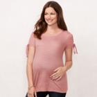 Maternity Lc Lauren Conrad Cold-shoulder Tee, Women's, Size: Xs-mat, Pink