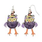Halloween Owl Drop Earrings, Women's, Multi
