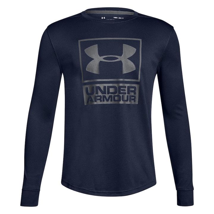 Boys 8-20 Under Armour Textured Tech Top, Size: Large, Blue (navy)