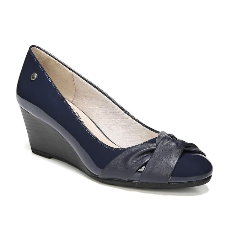 Lifestride Janice Women's Wedges, Size: 8 Wide, Dark Blue