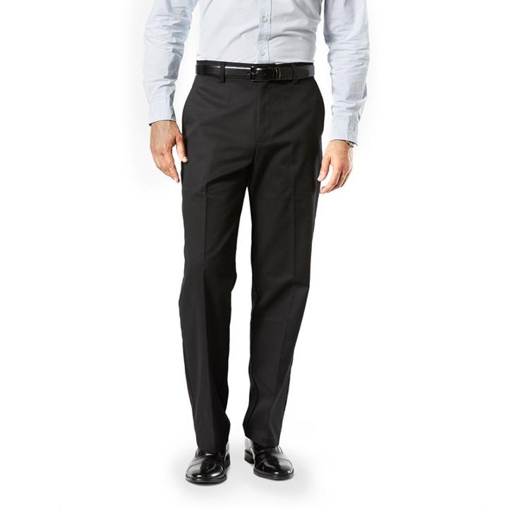 Men's Dockers Relaxed-fit Easy Khaki Flat-front Pants, Size: 33x30, Black