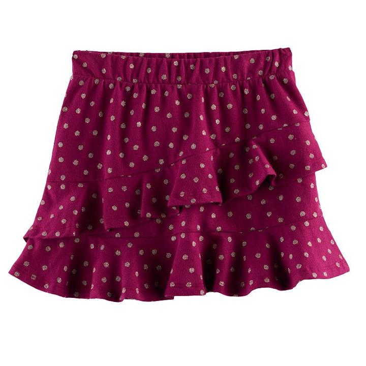 Girls 4-12 Sonoma Goods For Life&trade; Ruffle Printed Skort, Size: 6, Med Purple