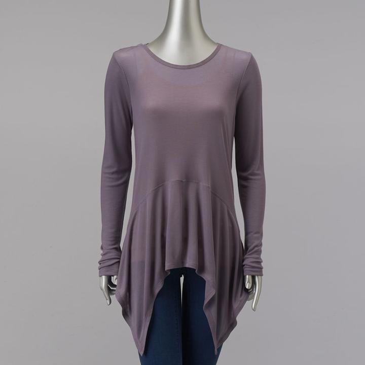 Women's Simply Vera Vera Wang Handkerchief Tee, Size: Xl, Med Purple