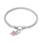 Dovetail Silver Plated Enjoy The Journey Cubic Zirconia Tennis Bracelet, Women's, Size: 7.5, White