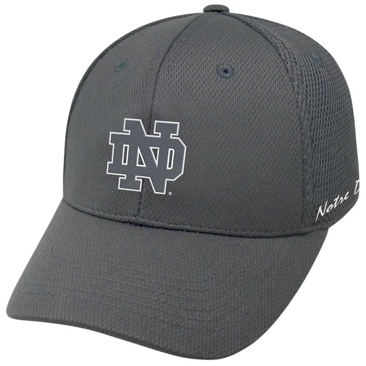 Adult Top Of The World Notre Dame Fighting Irish Fairway One-fit Cap, Men's, Grey (charcoal)