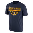 Men's Nike West Virginia Mountaineers Dri-fit Basketball Tee, Size: Large, Blue (navy)