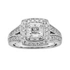 14k White Gold 1 1/2-ct. T.w. Cushion-cut Igl Certified Diamond Frame Ring, Women's, Size: 5.50