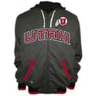 Men's Franchise Club Utah Utes Power Play Reversible Hooded Jacket, Size: Xxl, Grey