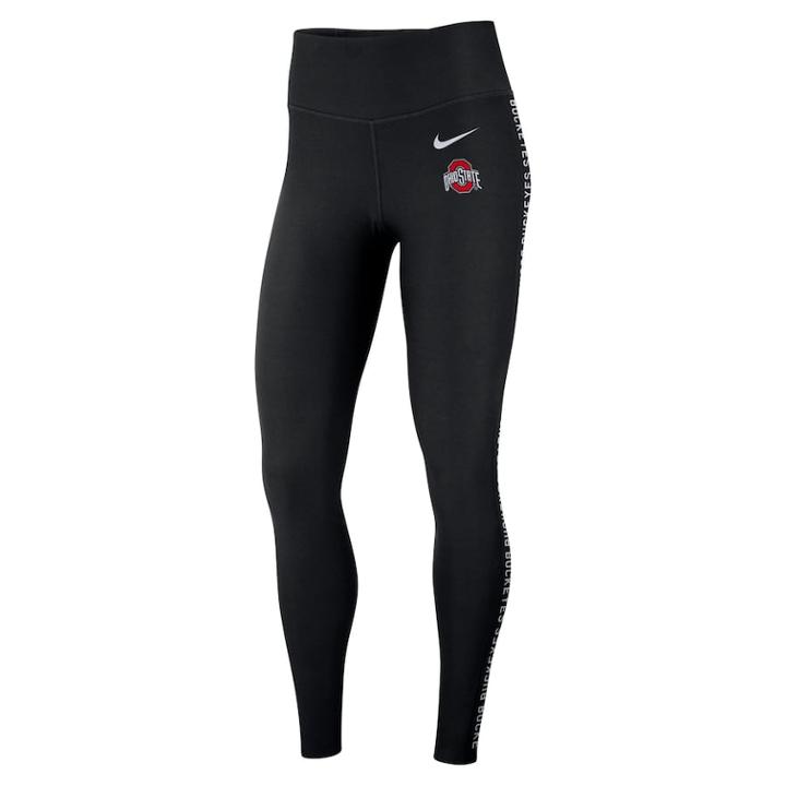 Women's Nike Ohio State Buckeyes Dri-fit Leggings, Size: Xxl, Black