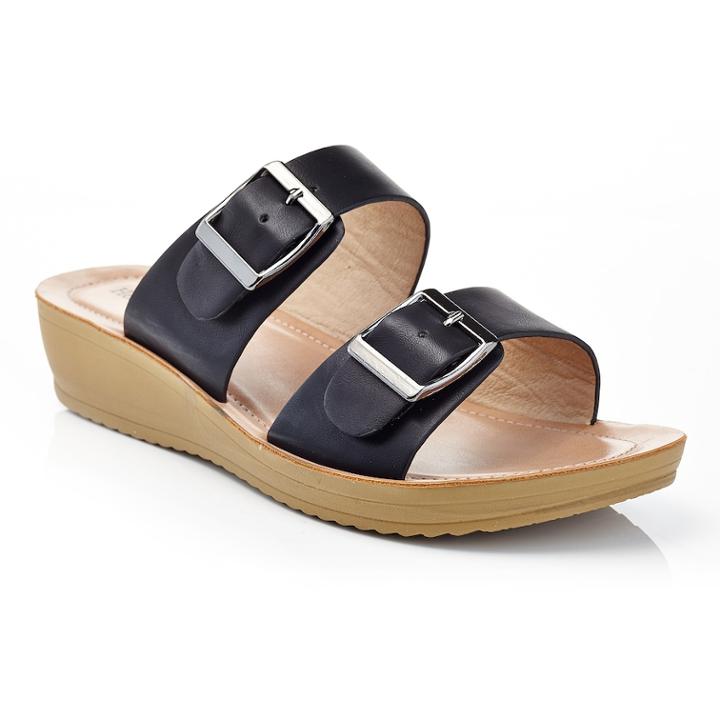 Henry Ferrera Comfort 52 Women's Wedge Sandals, Size: Medium (6.5), Black