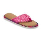 Dearfoams Women's Summer Knit Thong Slippers, Size: Small, Purple Oth