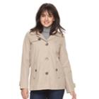 Women's Weathercast Hooded A-line Topper Jacket, Size: Medium, Med Brown