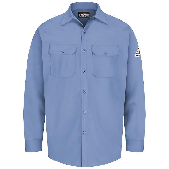 Men's Bulwark Fr Excel Fr Work Shirt, Size: Xl, Blue