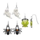 Ghost, Spider & Monster Nickel Free Drop Earrings, Women's, Multicolor