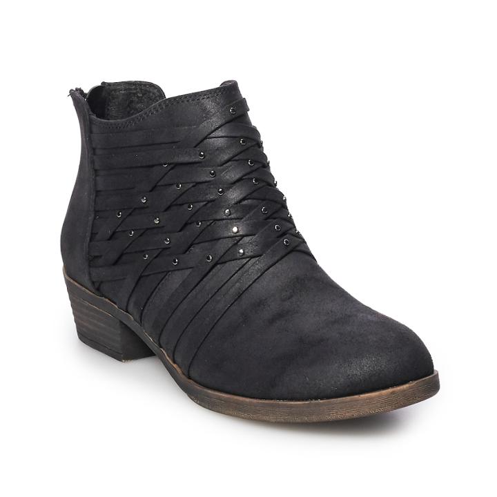 So&reg; Rainforest Women's Ankle Boots, Size: Medium (7), Black
